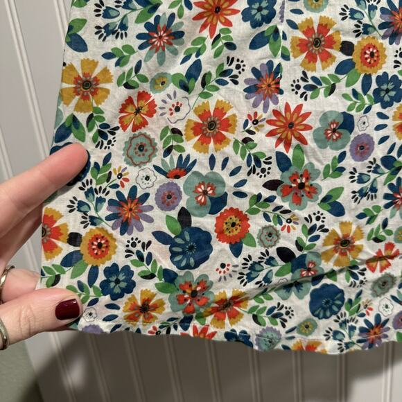 Seasalt Cornwall Larissa Shirt Floral Long Sleeve Organic Cotton Size 10 - Picture 2 of 6